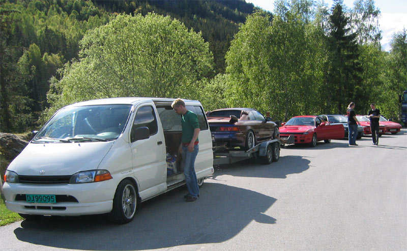 enda ett bilde fra stopp ved sjoa elva der morten fikk sove litt ;)