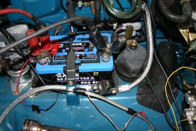 Nytt batteri, 50mm2 strømkabel og 200 amp automatsikring
