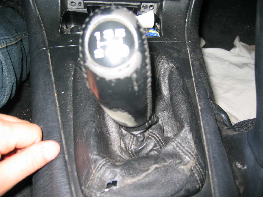 i andre gir.. som dere ser langt fra riktig plassering..