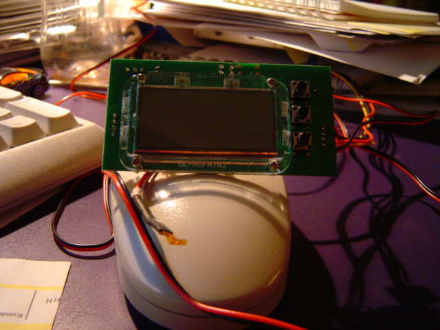 LCD display for visning av temp.