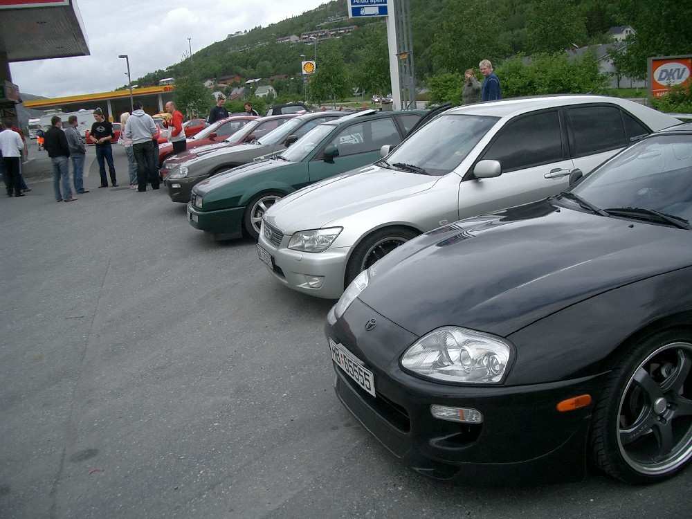 Kolona hadde en liten stopp i Mosjøen