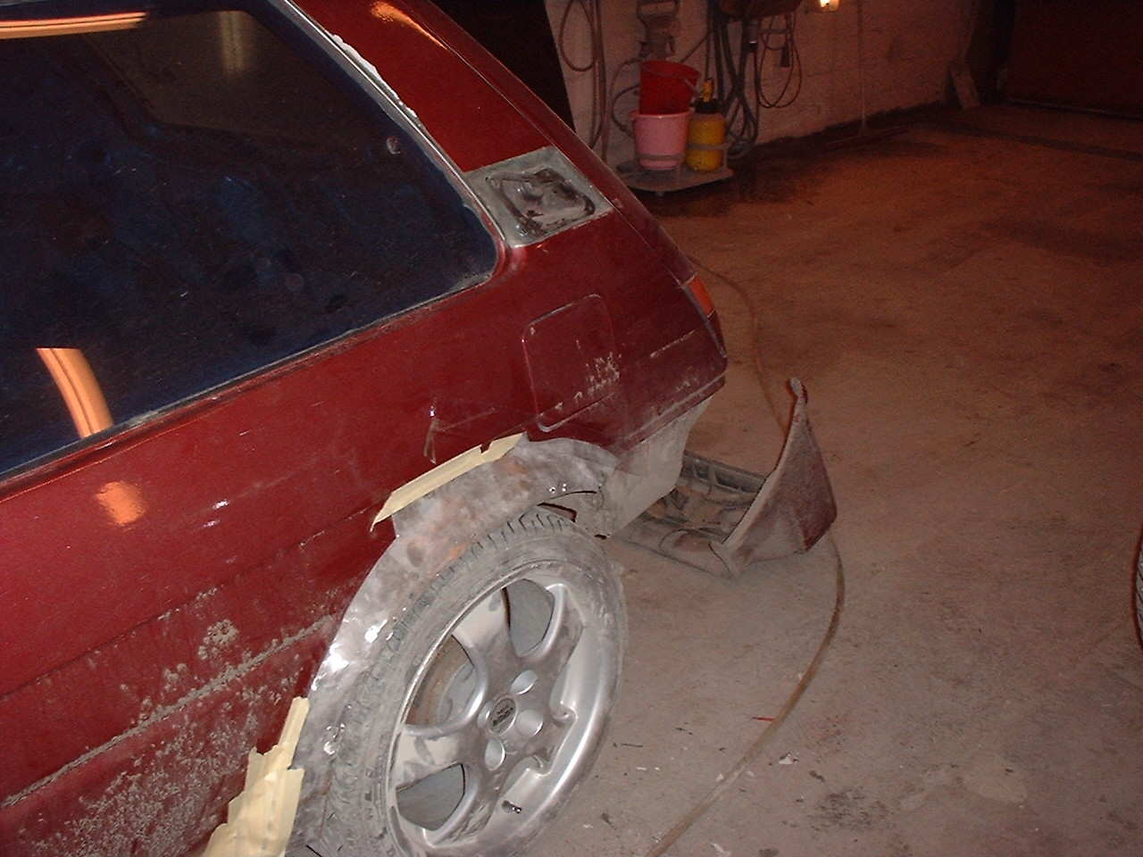 Hjulbua som skal sveises inn