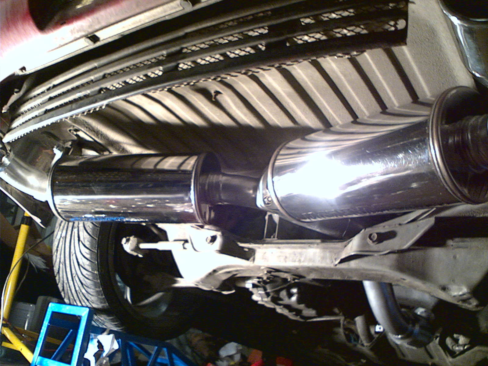 Da var det litt tykkere rør hele veien ut. :-)