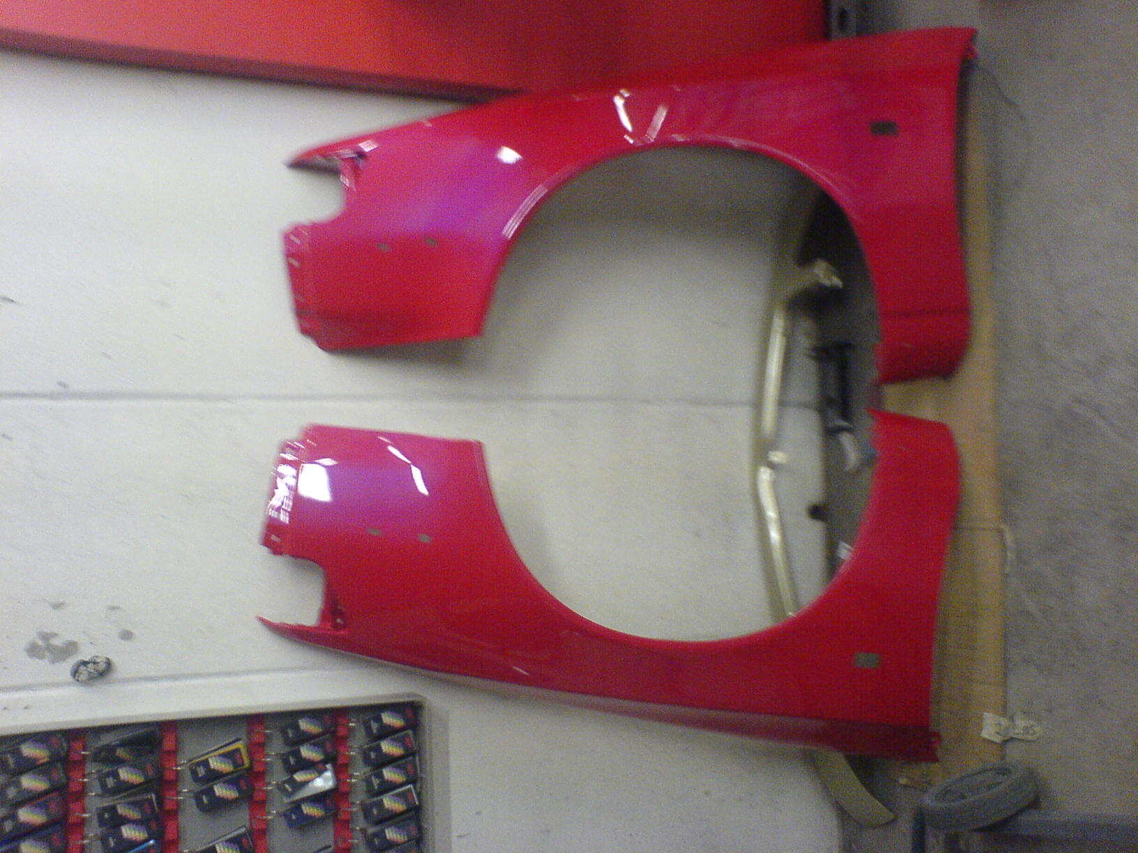 Fikk lakkert skjermer å lamper.