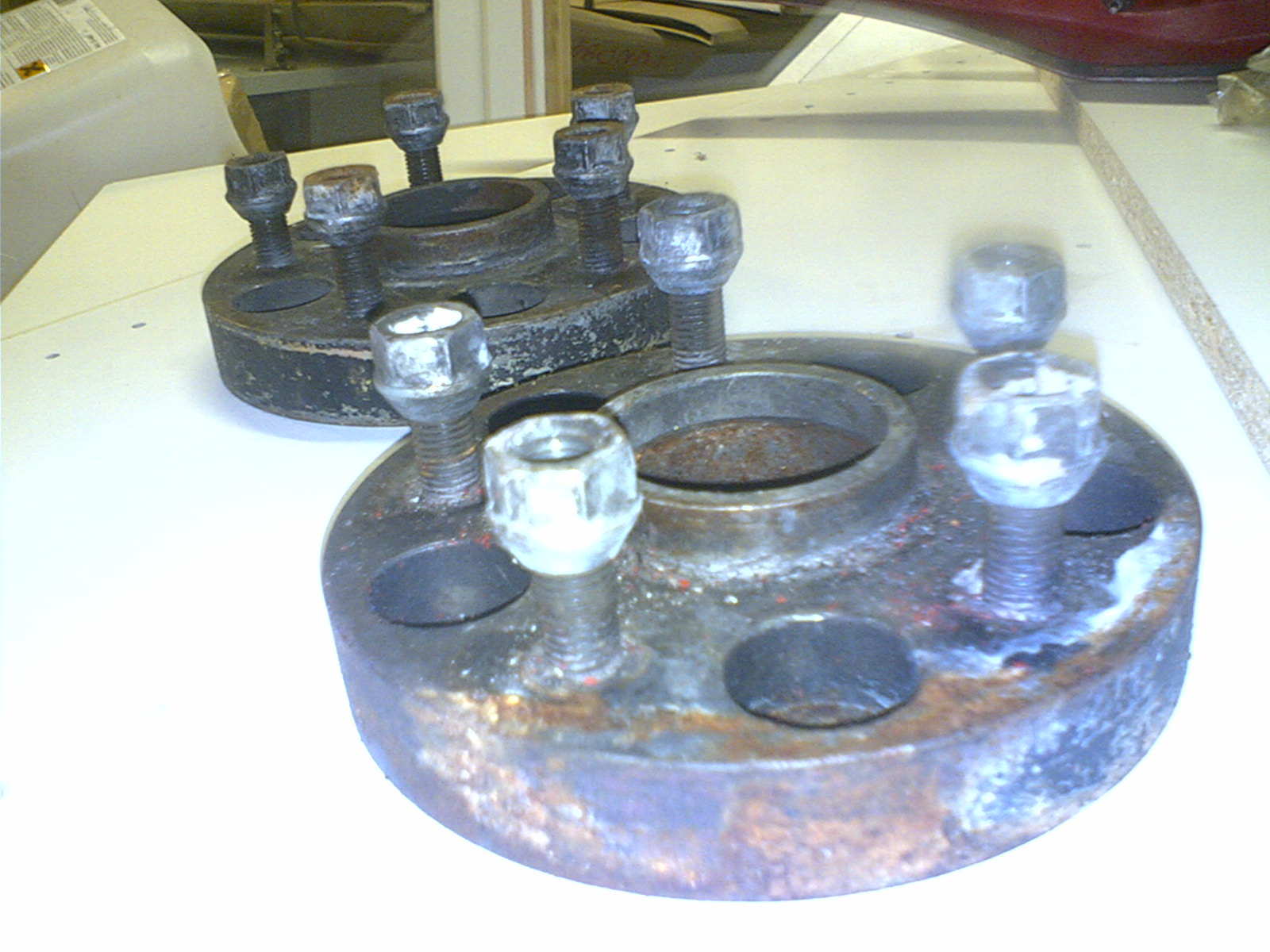 spacere klare til å settes på..