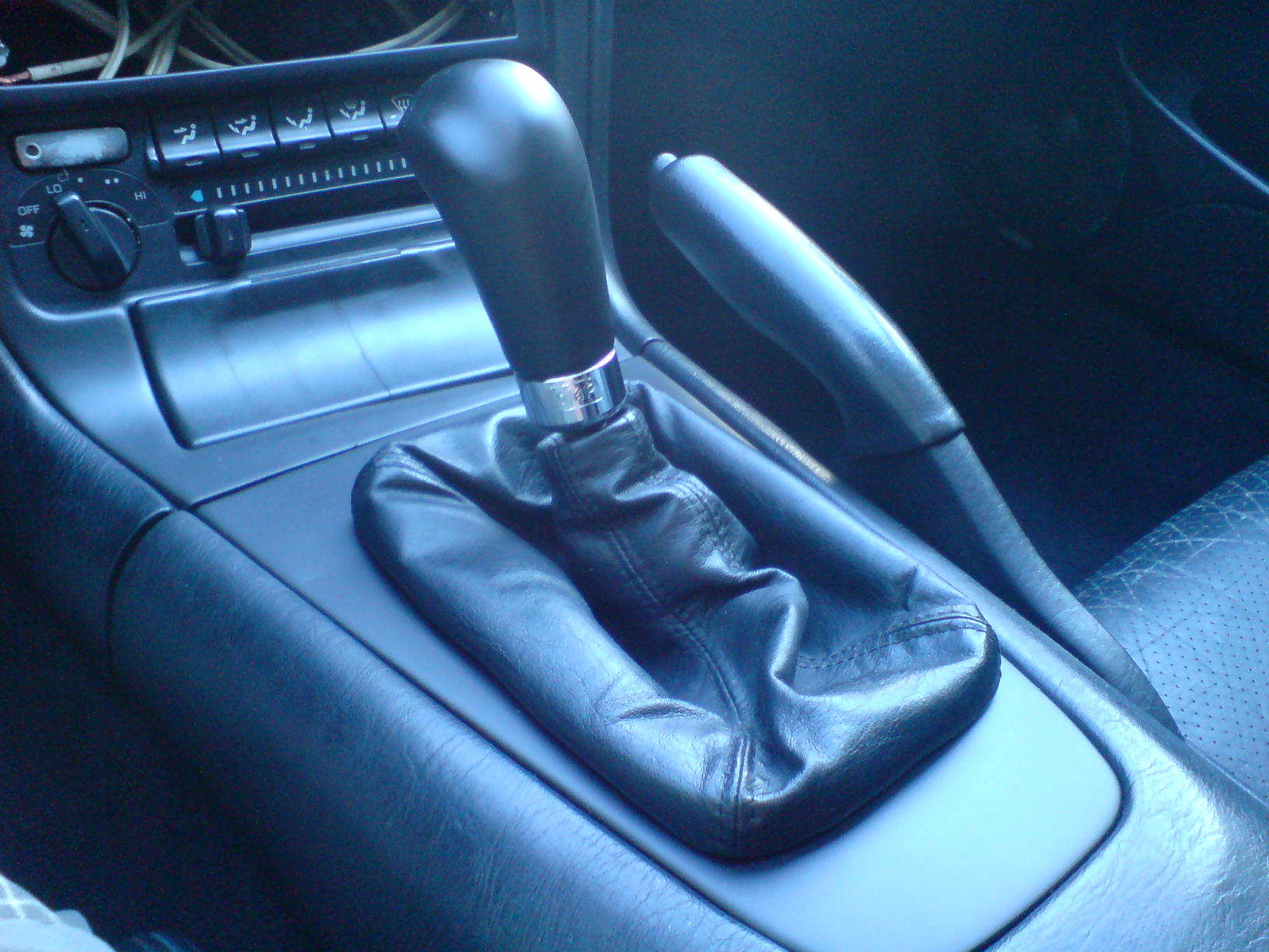 Girkule fra OMP. Opprinnelig blå, men som det meste av interiør, lakkert i matt sort. Fikk ikke skikkelig bilde, men det ble veldig mye bedre enn det ser ut!