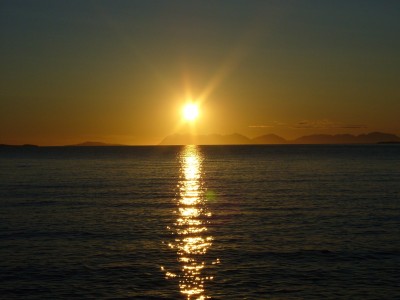 The rising sun