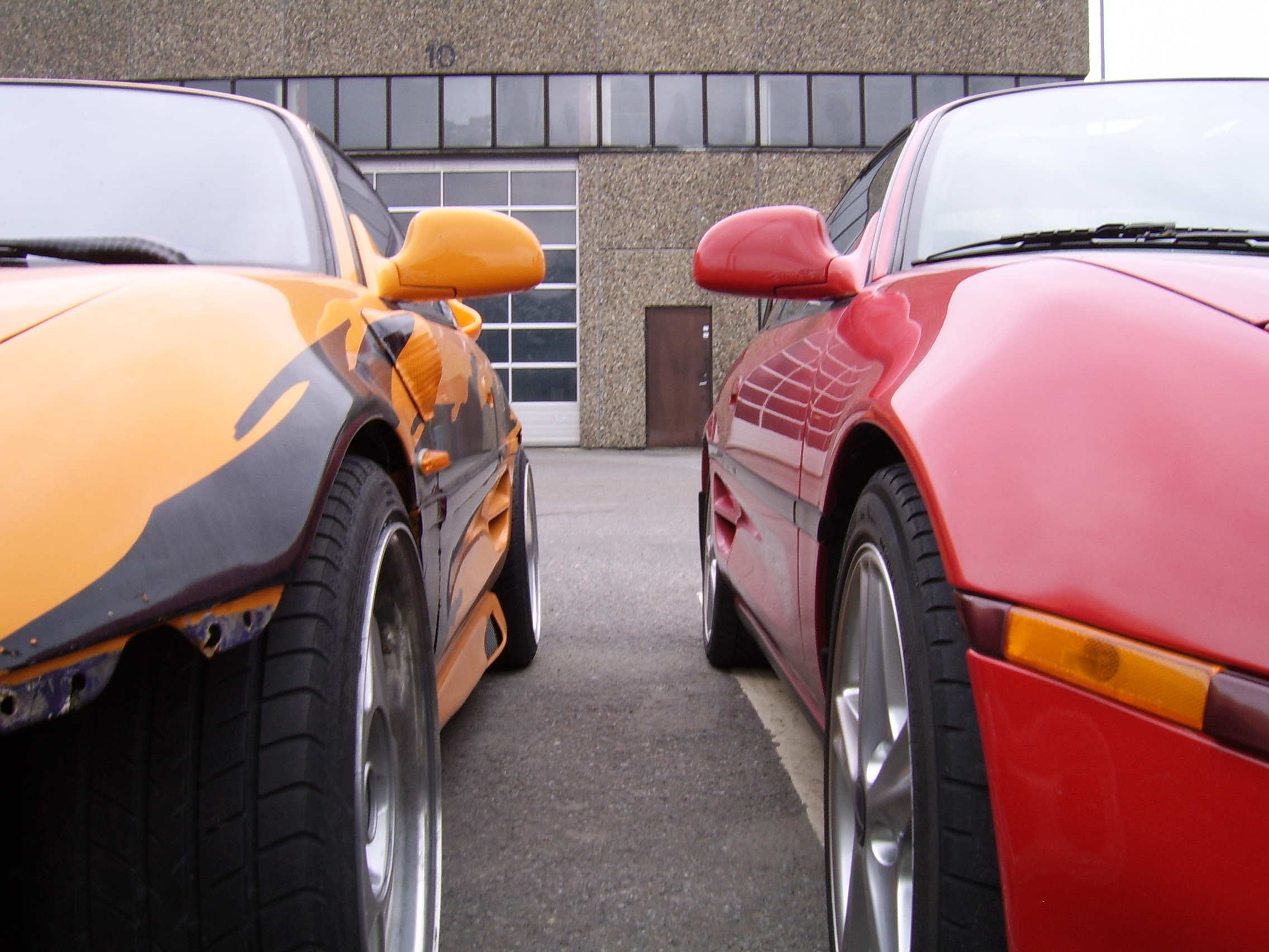 Hjulene stakk utafor skjermen.