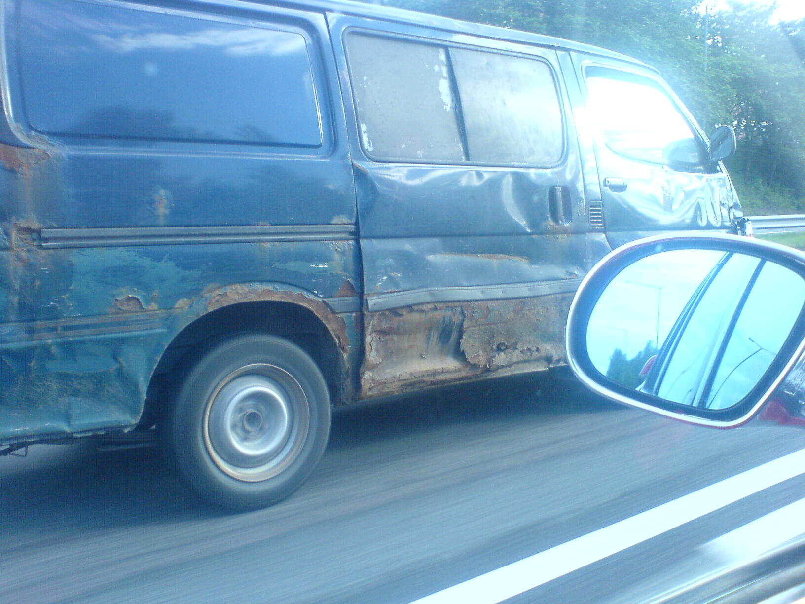 Verdens mest rustene hiace på motorveien!