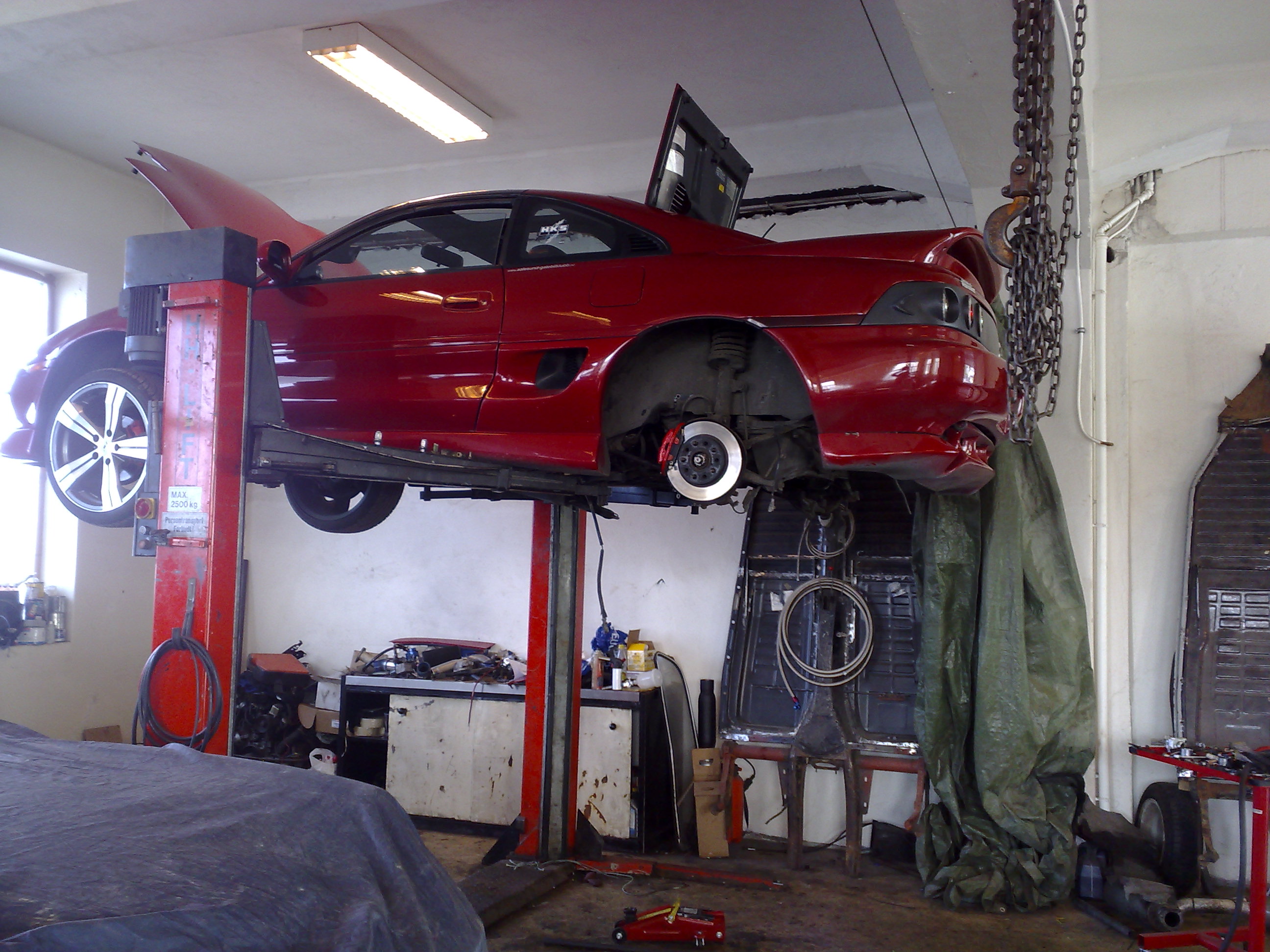 Har fått bilen på bukken :-)