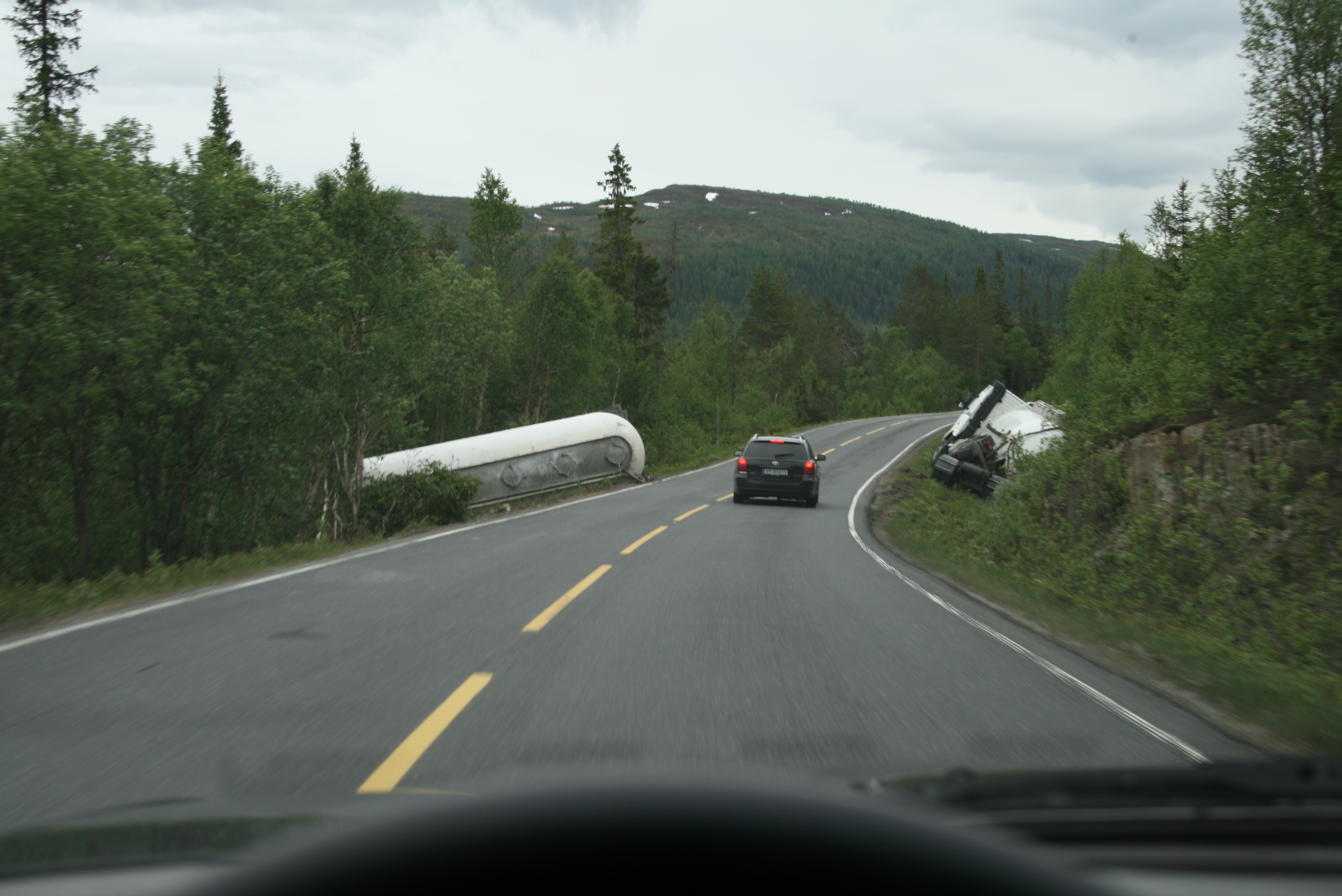 Litt uheldig sjåfør...