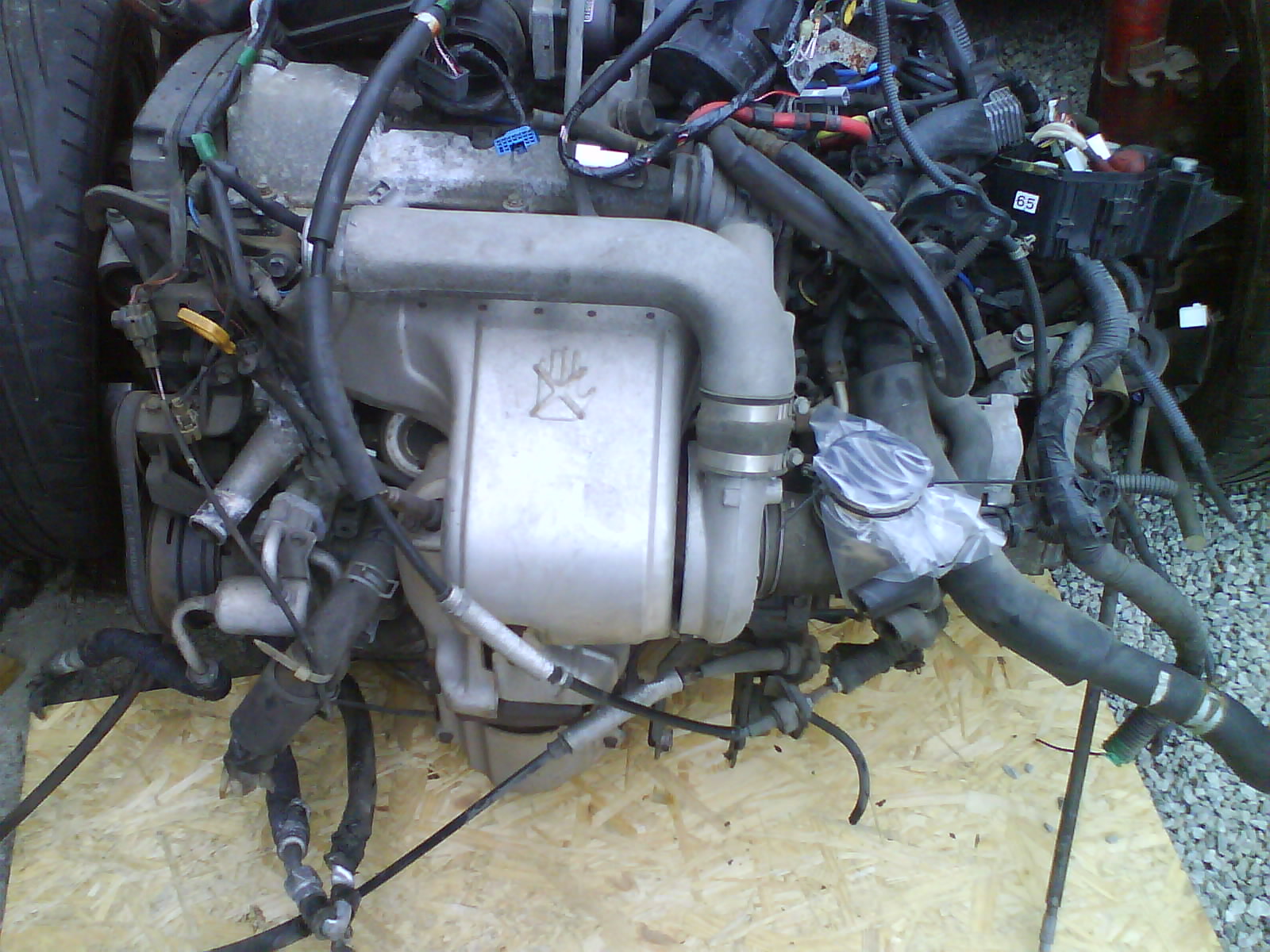 her er motot like før montering