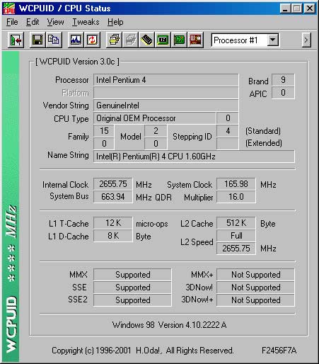 WCPUID-2655 Pentium 4, klokket til 2,6ghz stabilt juli 2001.jpg