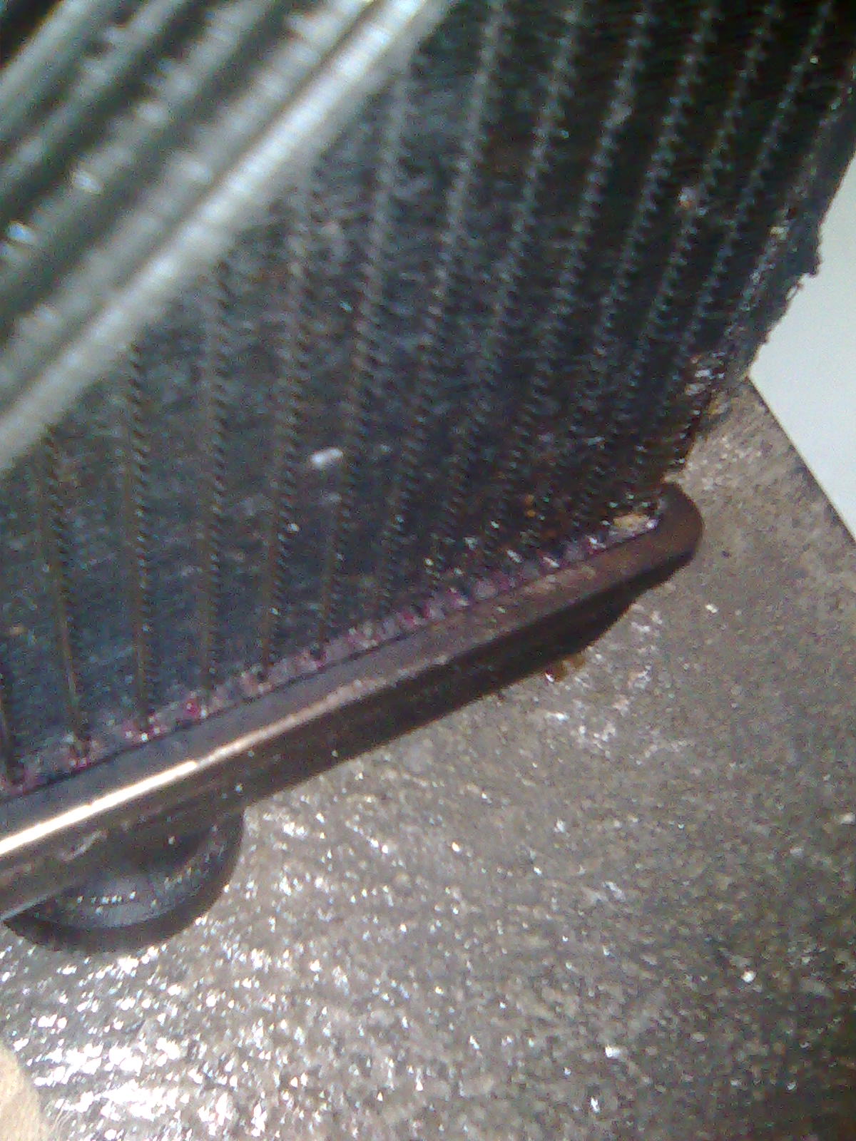 denne ble det lekkasje i.... litt høyt trykk på kjølinga gitt