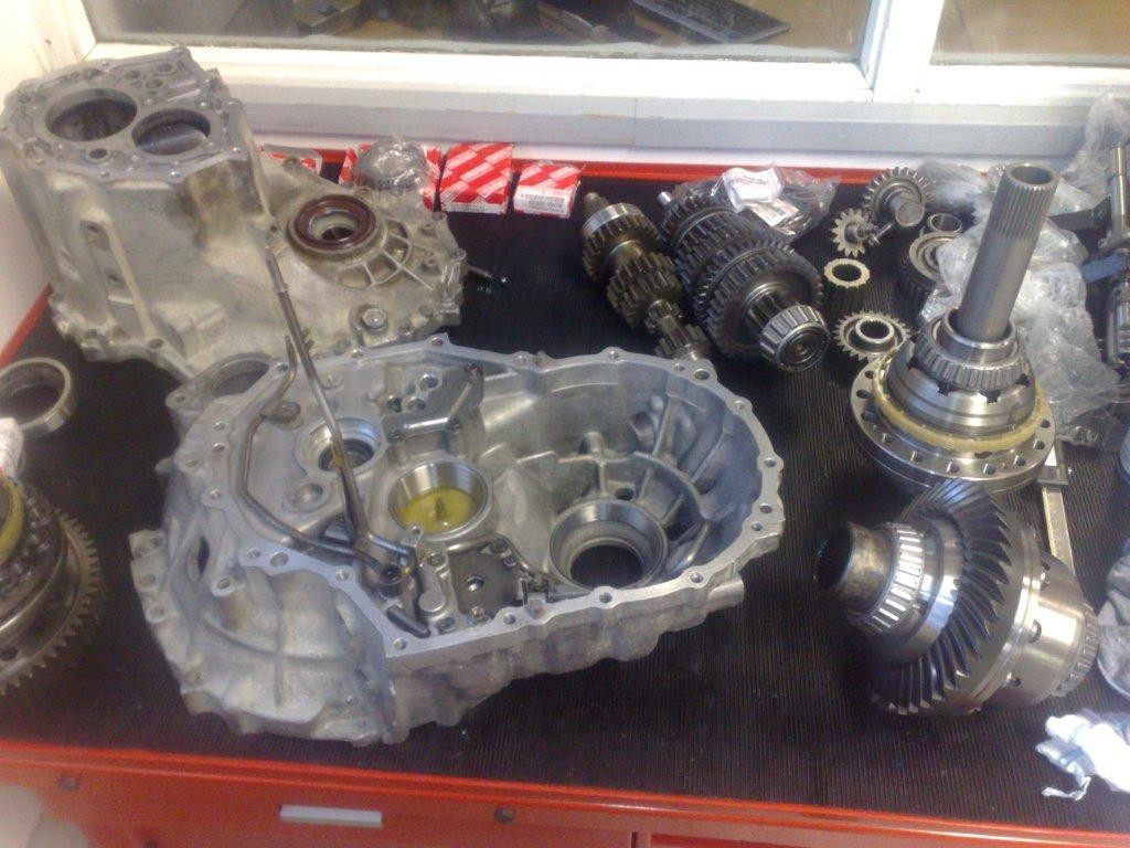 Dogbox og differ klar til montering.