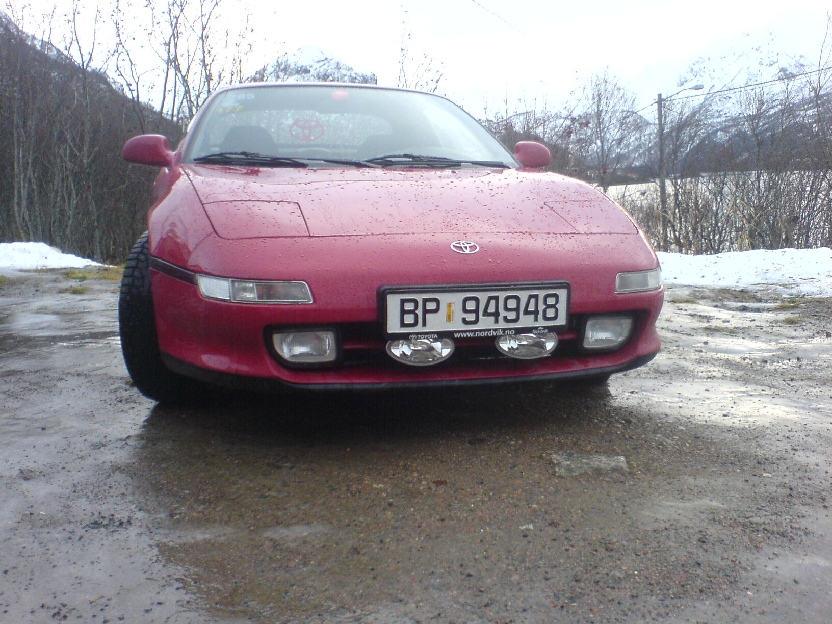 vintern kom og jeg hadde ikke viter bil så det bi vinter utstyr:)