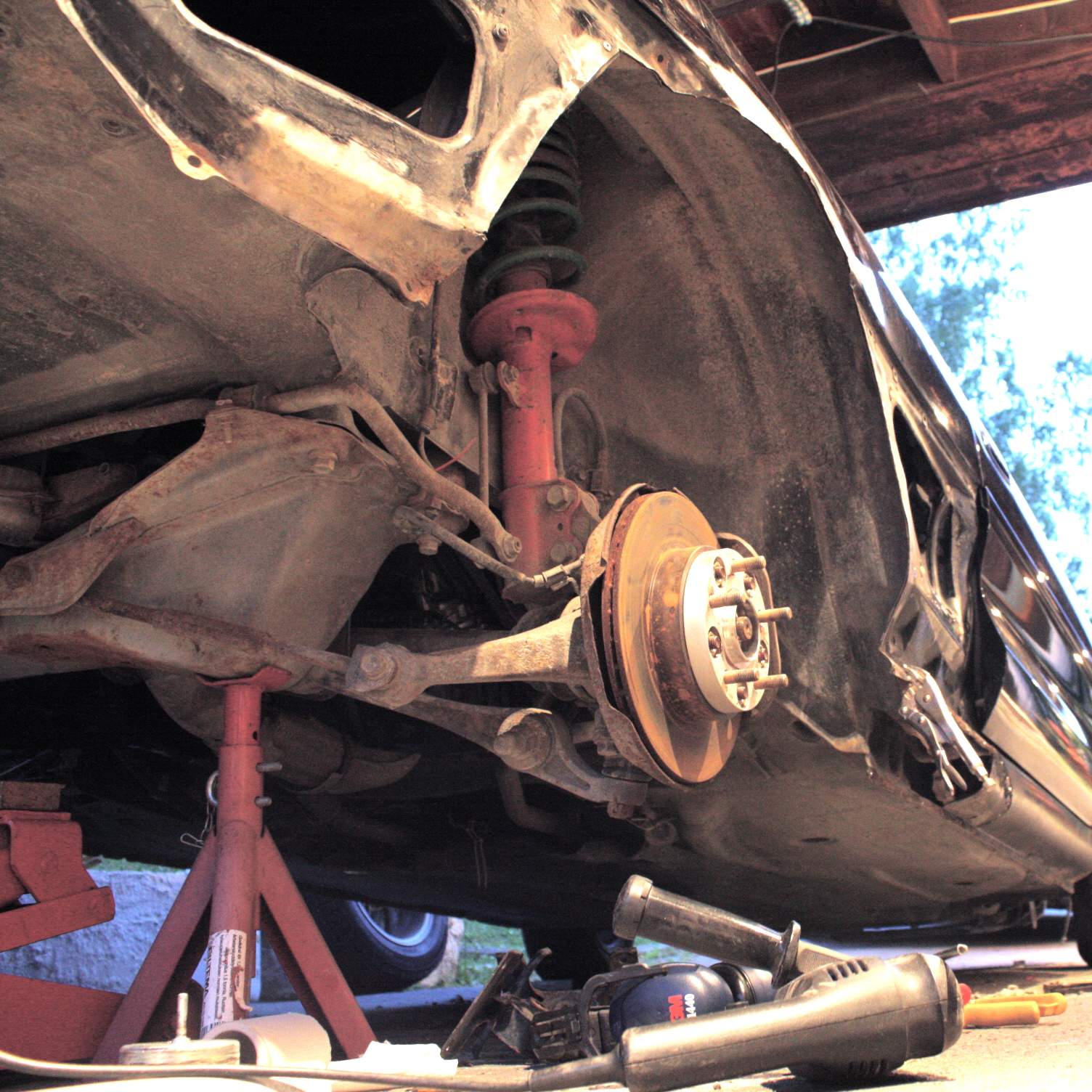 Arbeid på gang, ser kanalen som skal byttes ut også.