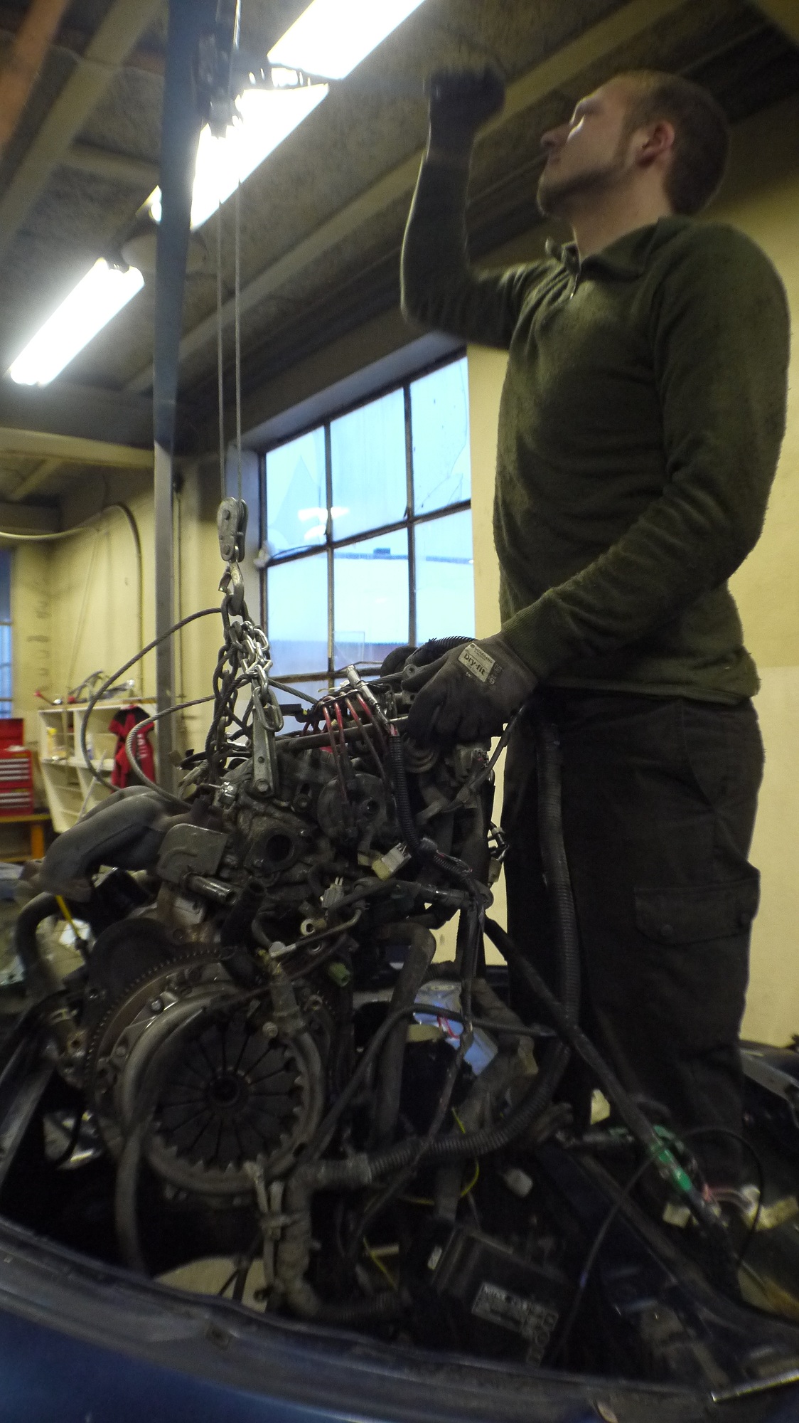 Motoren går opp! Lett som en plett!