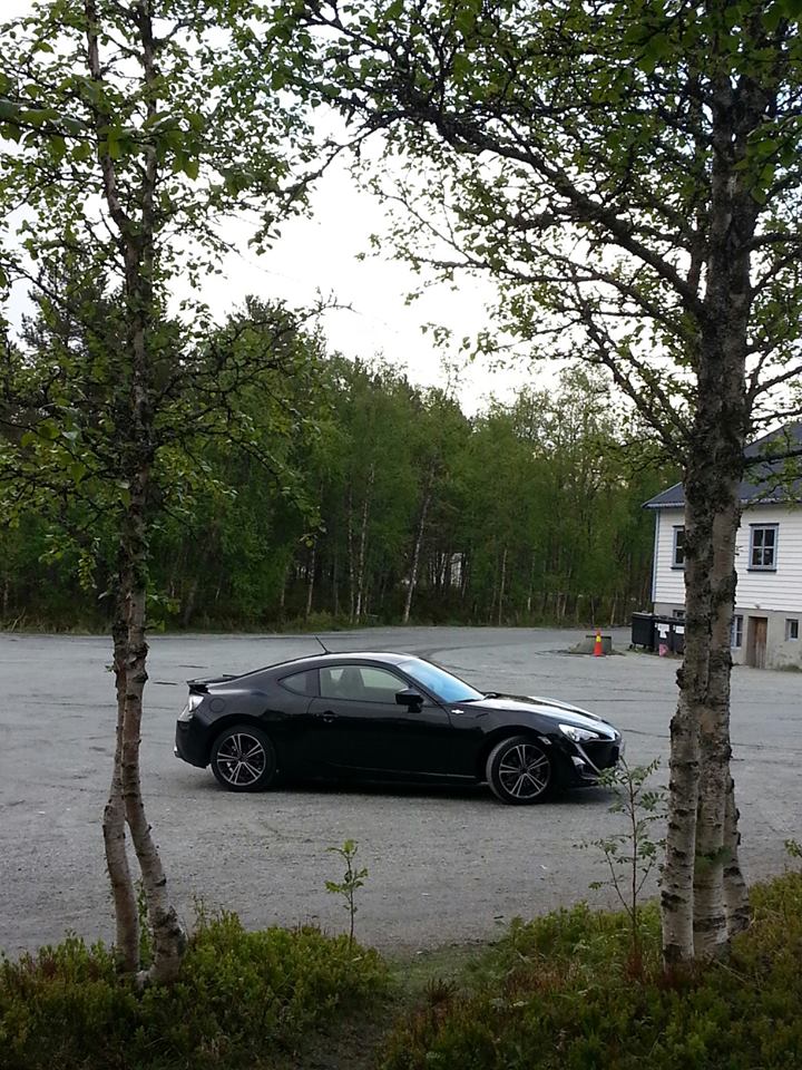 På vei hjem første dag med ny bil