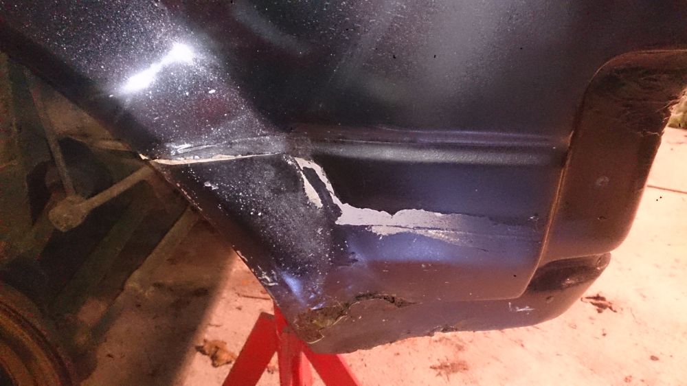 Venstre hjulbue som skal skiftes.