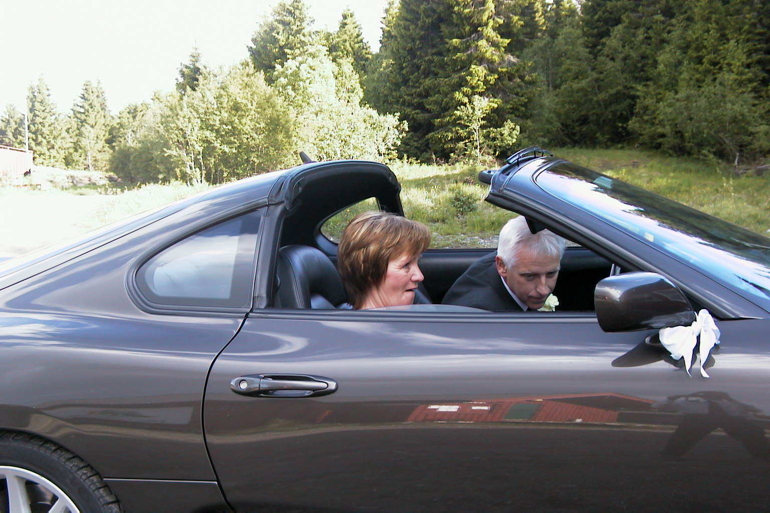 Svigers'ene lånte bilen da de surprise-gifta seg i sommer :)